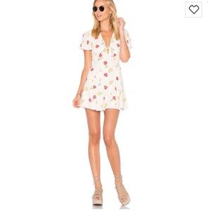 Privacy Please Dixie Dress with Berry and Bloom Print XS